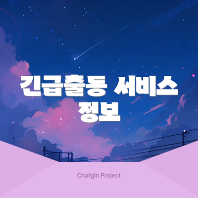 긴급출동 서비스 정보