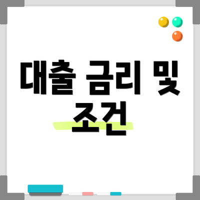 대출 금리 및 조건