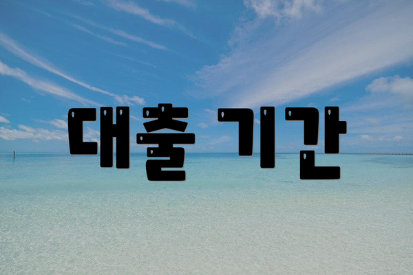 대출 기간