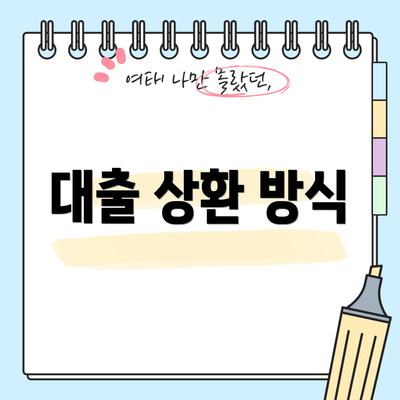 대출 상환 방식