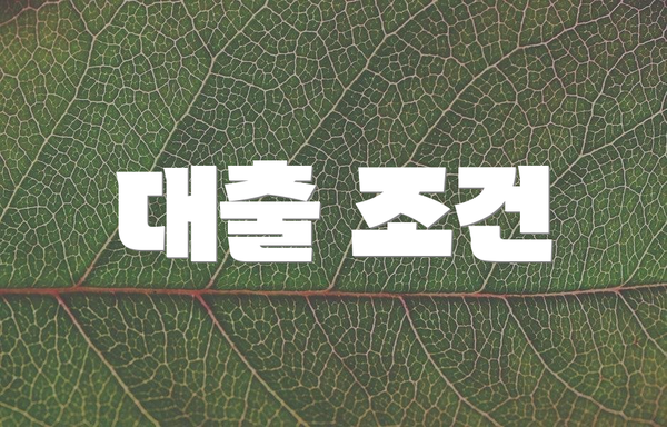 대출 조건