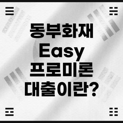 동부화재 Easy 프로미론 대출이란?