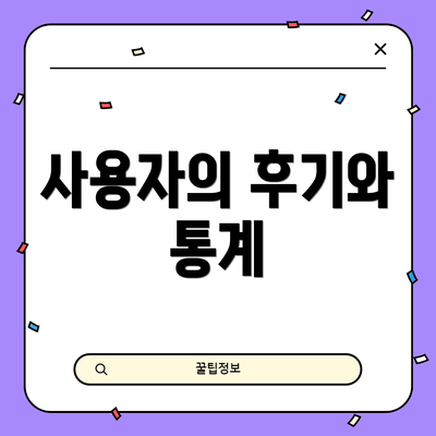 사용자의 후기와 통계