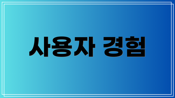 사용자 경험