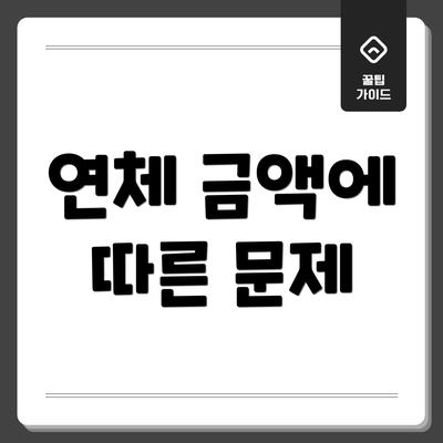 연체 금액에 따른 문제