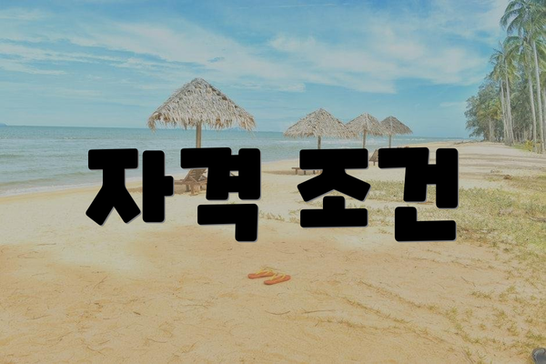 자격 조건