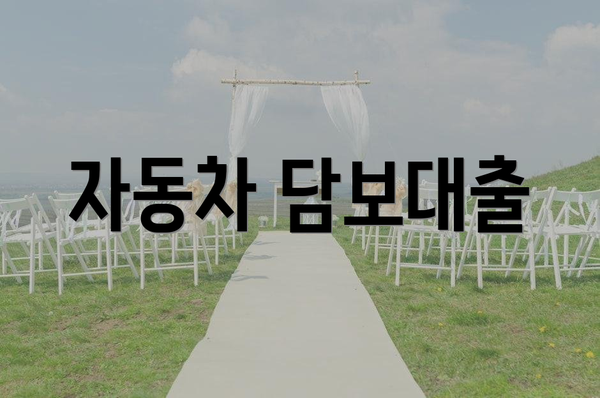 자동차 담보대출