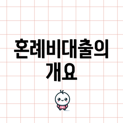 혼례비대출의 개요