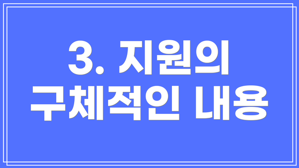 3. 지원의 구체적인 내용