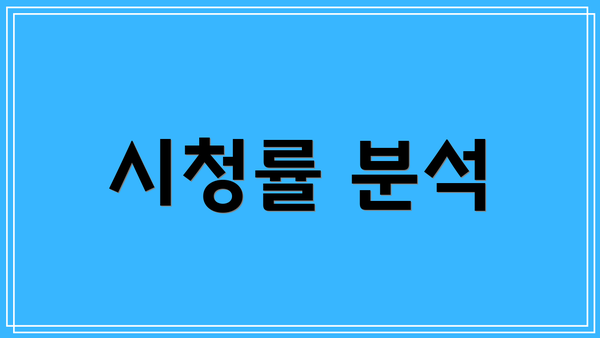 시청률 분석