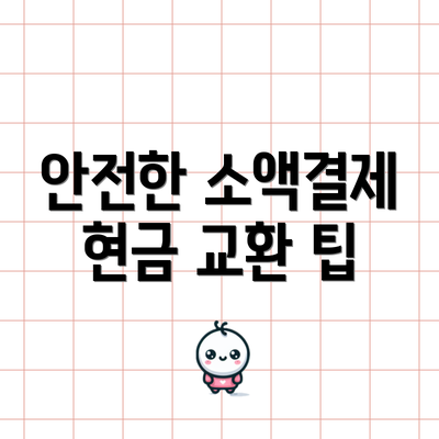 안전한 소액결제 현금 교환 팁