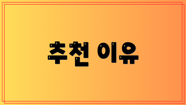 추천 이유