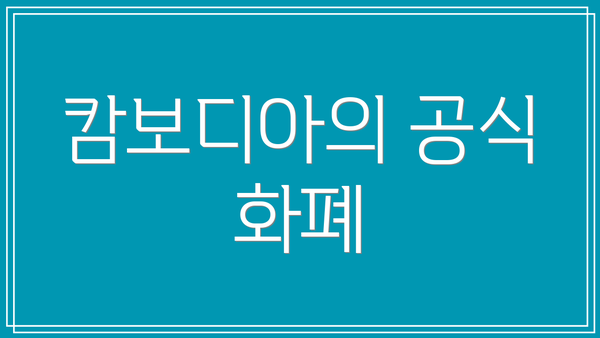 캄보디아의 공식 화폐