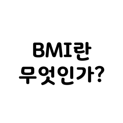 BMI란 무엇인가?