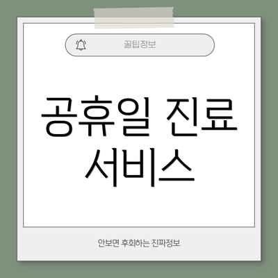 공휴일 진료 서비스