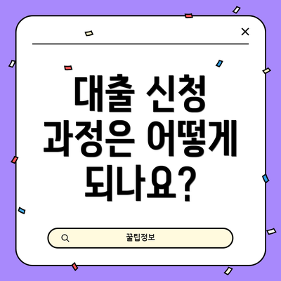 대출 신청 과정은 어떻게 되나요?