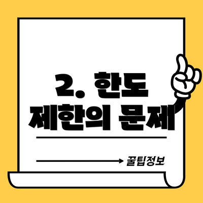 2. 한도 제한의 문제