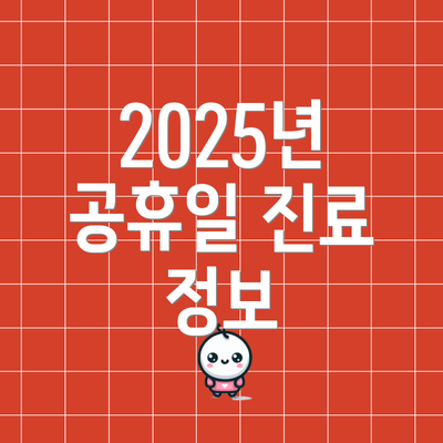 2025년 공휴일 진료 정보