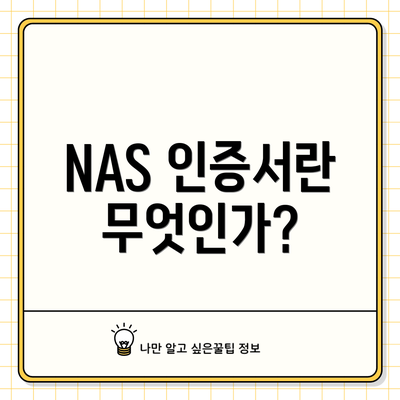 NAS 인증서란 무엇인가?